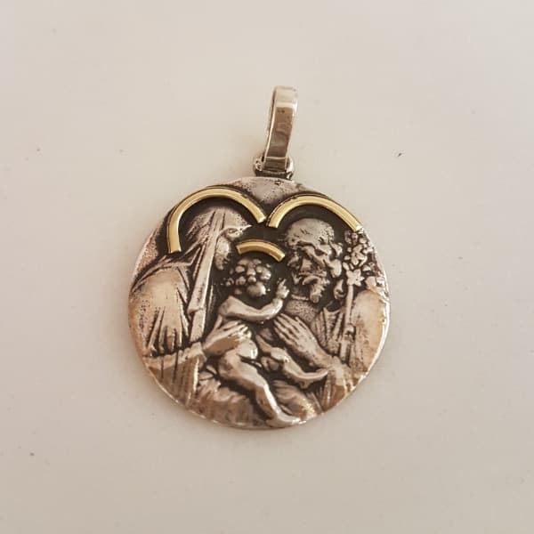Sagrada Familia antigua (plata y oro)