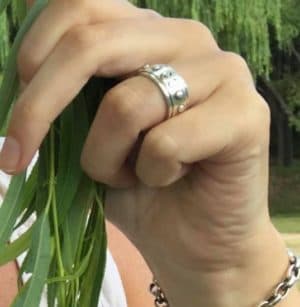 Anillo rosario vasco doble virola en Plata Mater