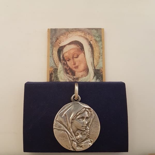 Medalla Madonnina en Plata Mater, 34 mm