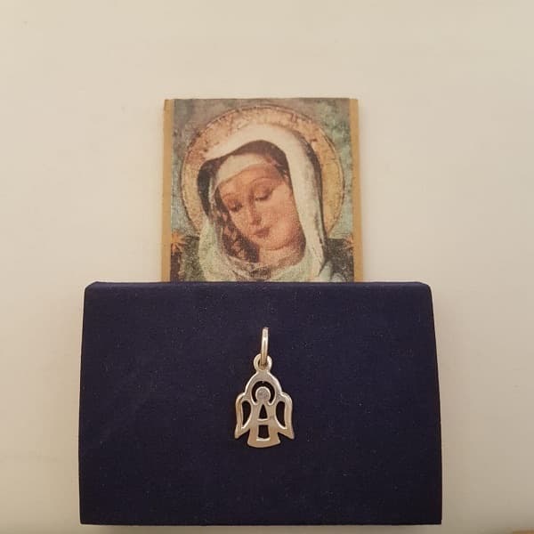 Medalla angelito calado mini en Plata Mater