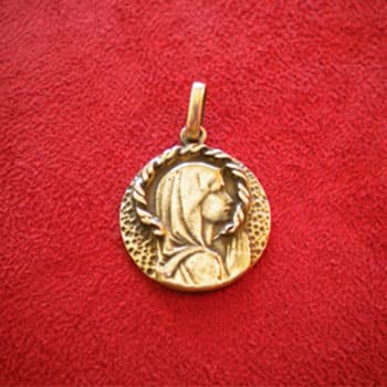 Virgen Niña aureola trenzada (plata Mater)