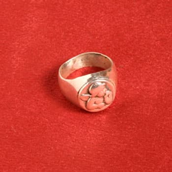 Anillo sello Ángel de Rafael en Plata Mater