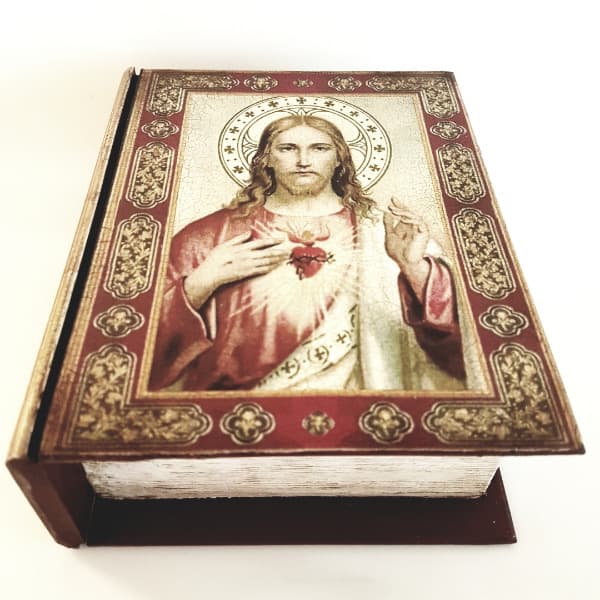 Caja antigua de mesa Sagrado Corazón de Jesús