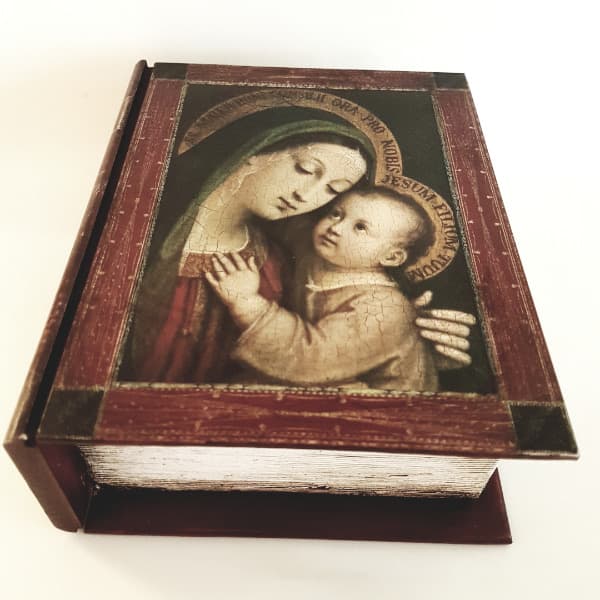 Caja antigua de mesa – Madre del Buen Consejo