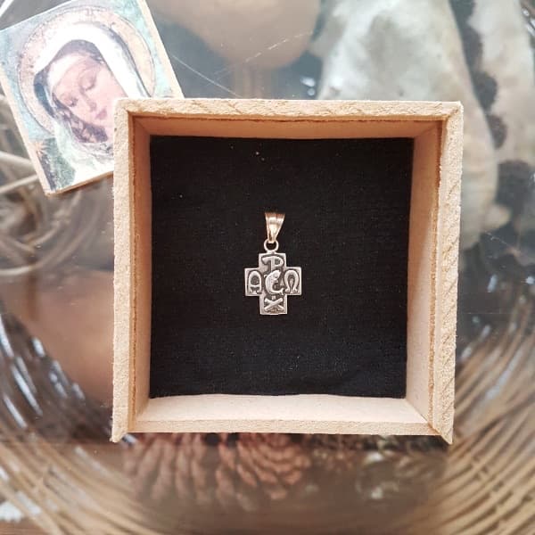 Cruz de los primeros cristianos chica en plata 900