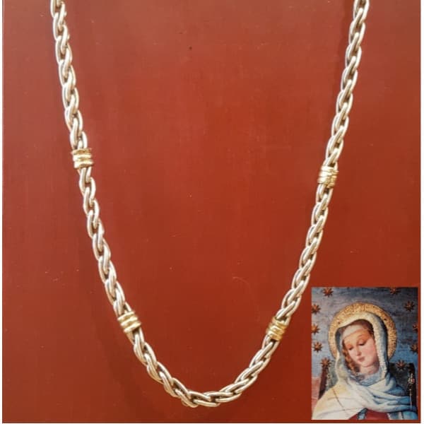Cadena/Collar tourbillon (plata y oro)