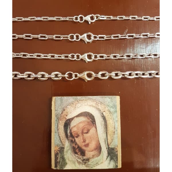 Cadena force 80 hilos en plata 900, 70 cm