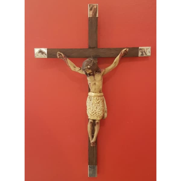 Cristo del Milagro de Salta N° 3 sin rayos, cruz cuadrada
