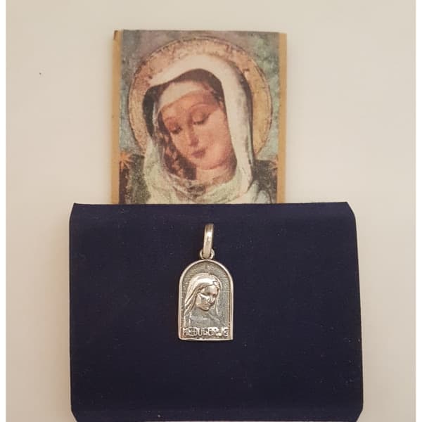 Medalla Virgen de Medjugorje mediana en Plata Mater